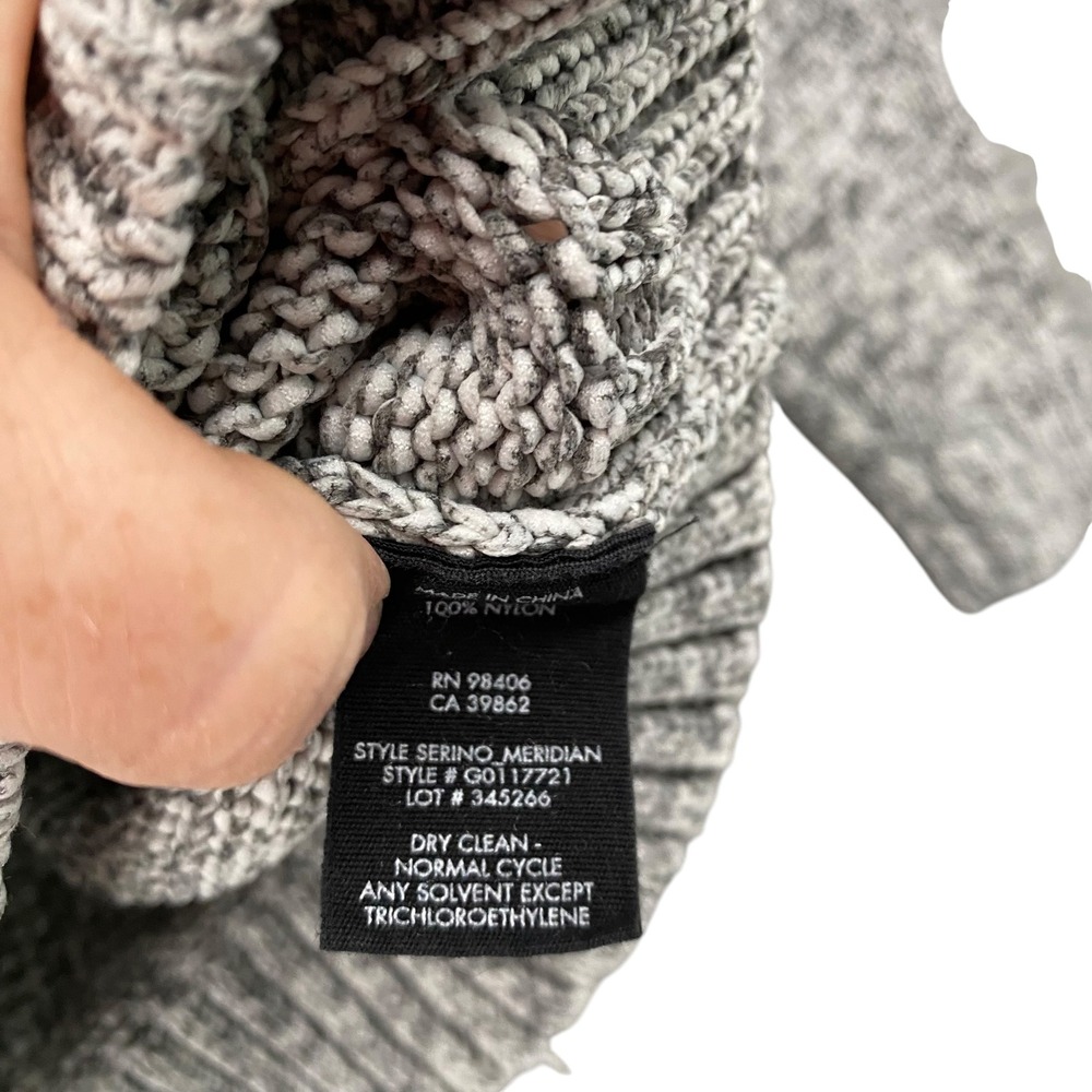 Theory Serino Meridian Grey Marled Chunky Knit Crew Neck Sweater Womens S - Picture 8 of 9